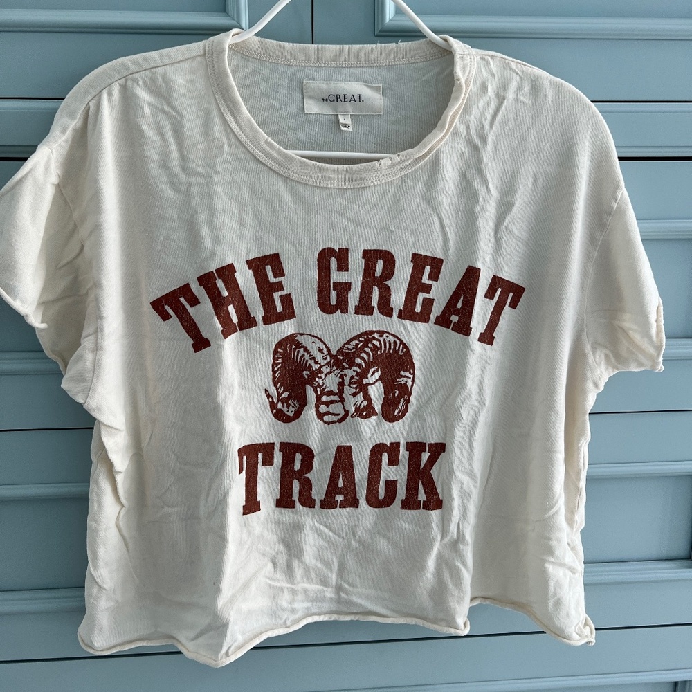 THE GREAT Boxy Track T-Shirt Size 1